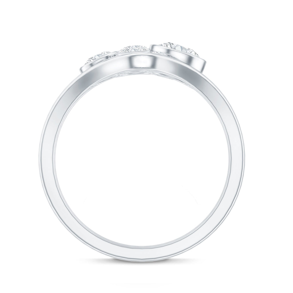 Round Moissanite Cluster Bridal Ring Set for Women