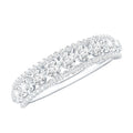Round Shape Moissanite Half Eternity Wedding Band