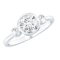 Bezel Set Moissanite Solitaire Engagement Ring