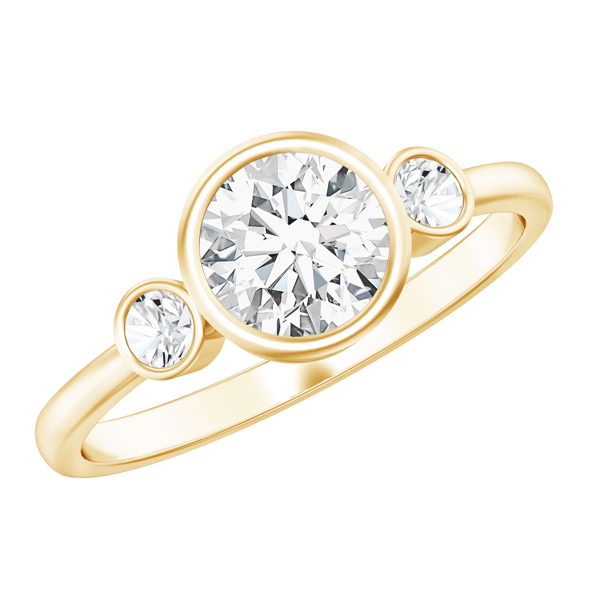 Bezel Set Moissanite Solitaire Engagement Ring | Rings | Wiccan Center