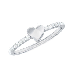 Diamond Heart Shape Promise Ring for Her | Rings | Wiccan Center