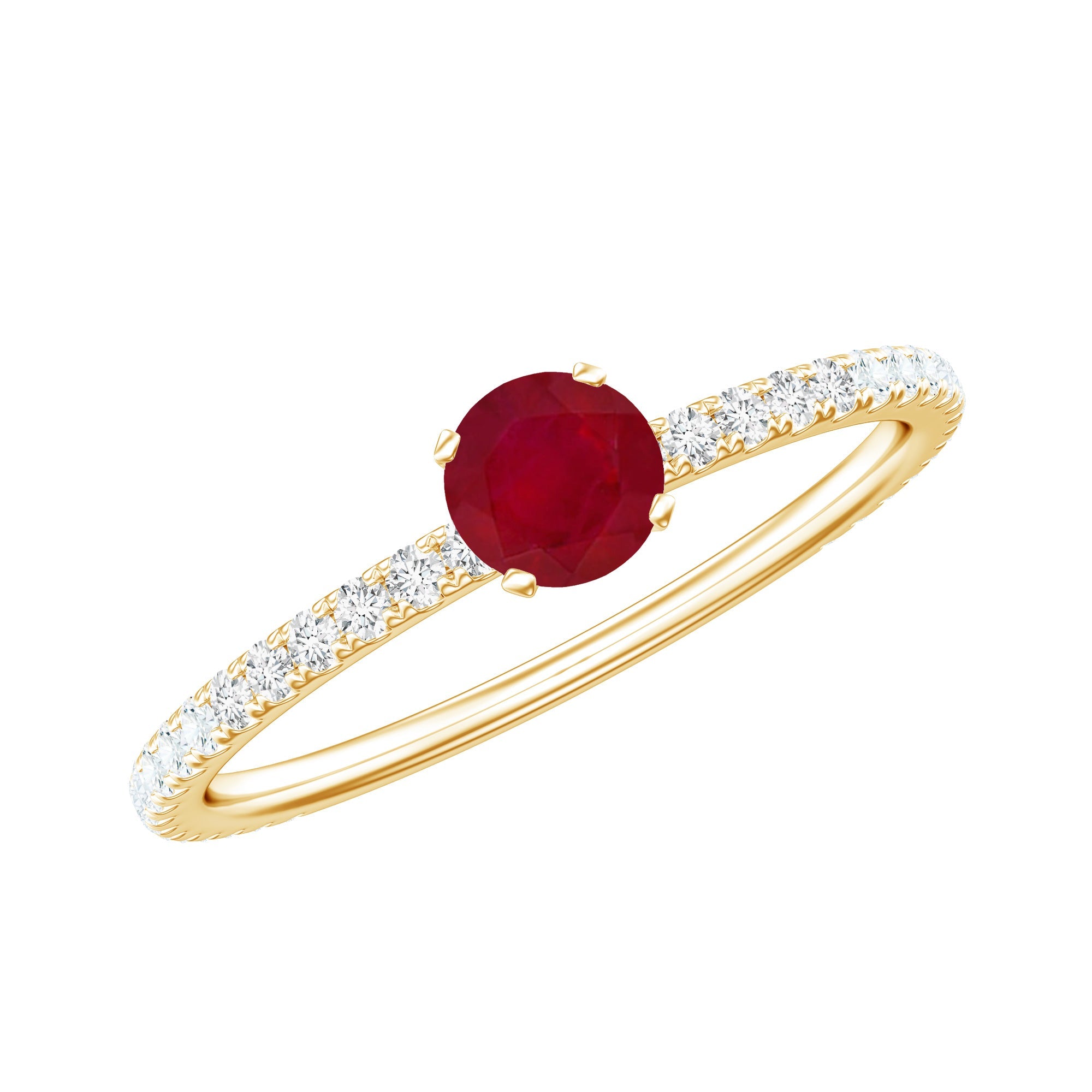 Natural Ruby Promise Ring with Diamond for Women | Rings | Wiccan Center