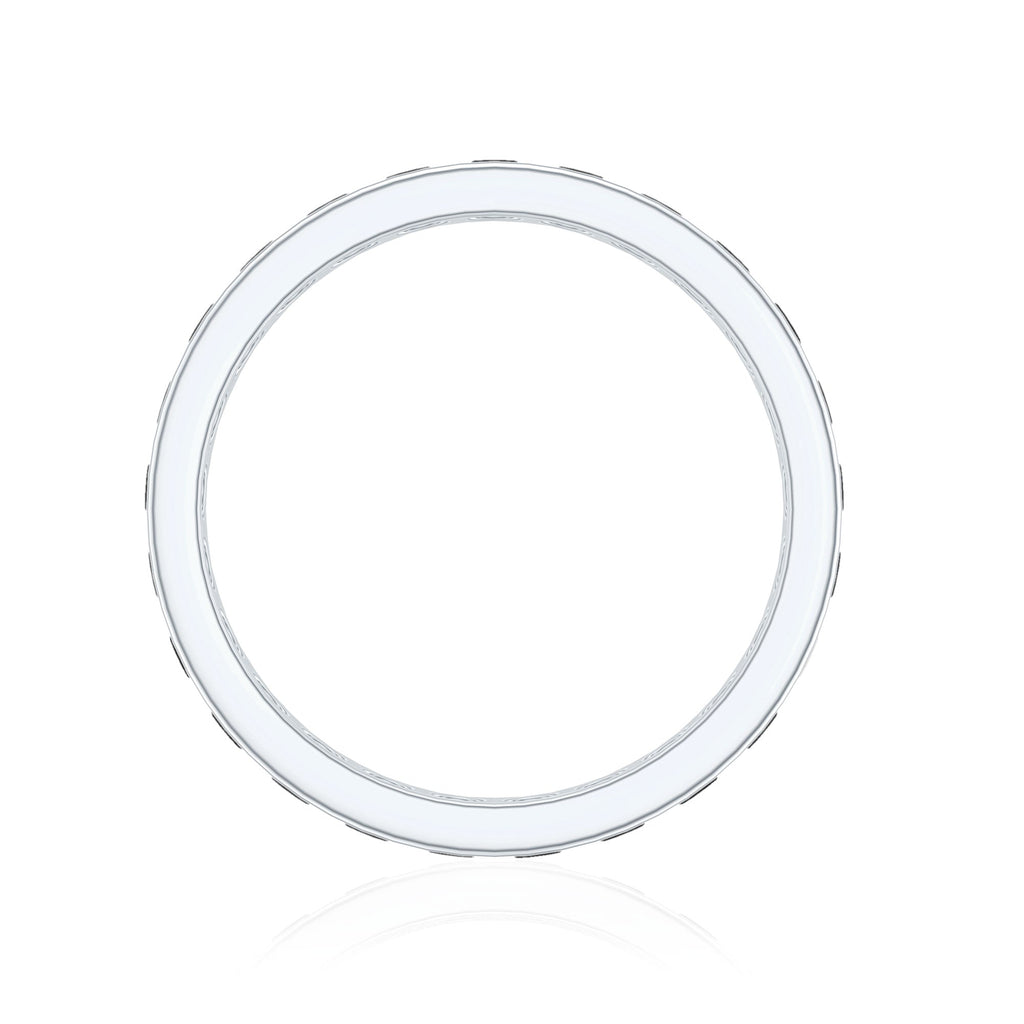 Channel Set Black Spinel Eternity Ring