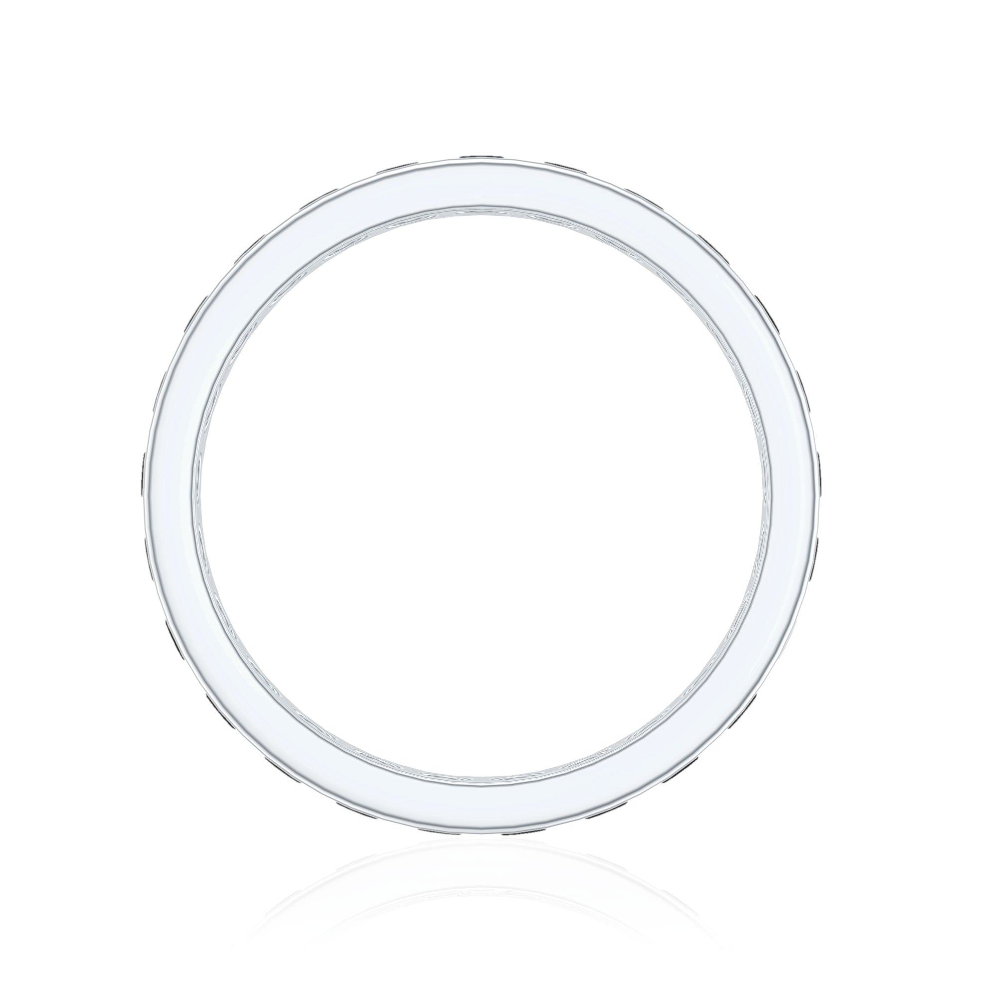 Channel Set Black Spinel Eternity Ring