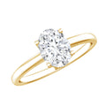 Certified 1.2 Carat Solitaire Moissanite Oval Engagement Ring
