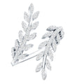 Certified Moissanite Leaf Wrap Ring for Women