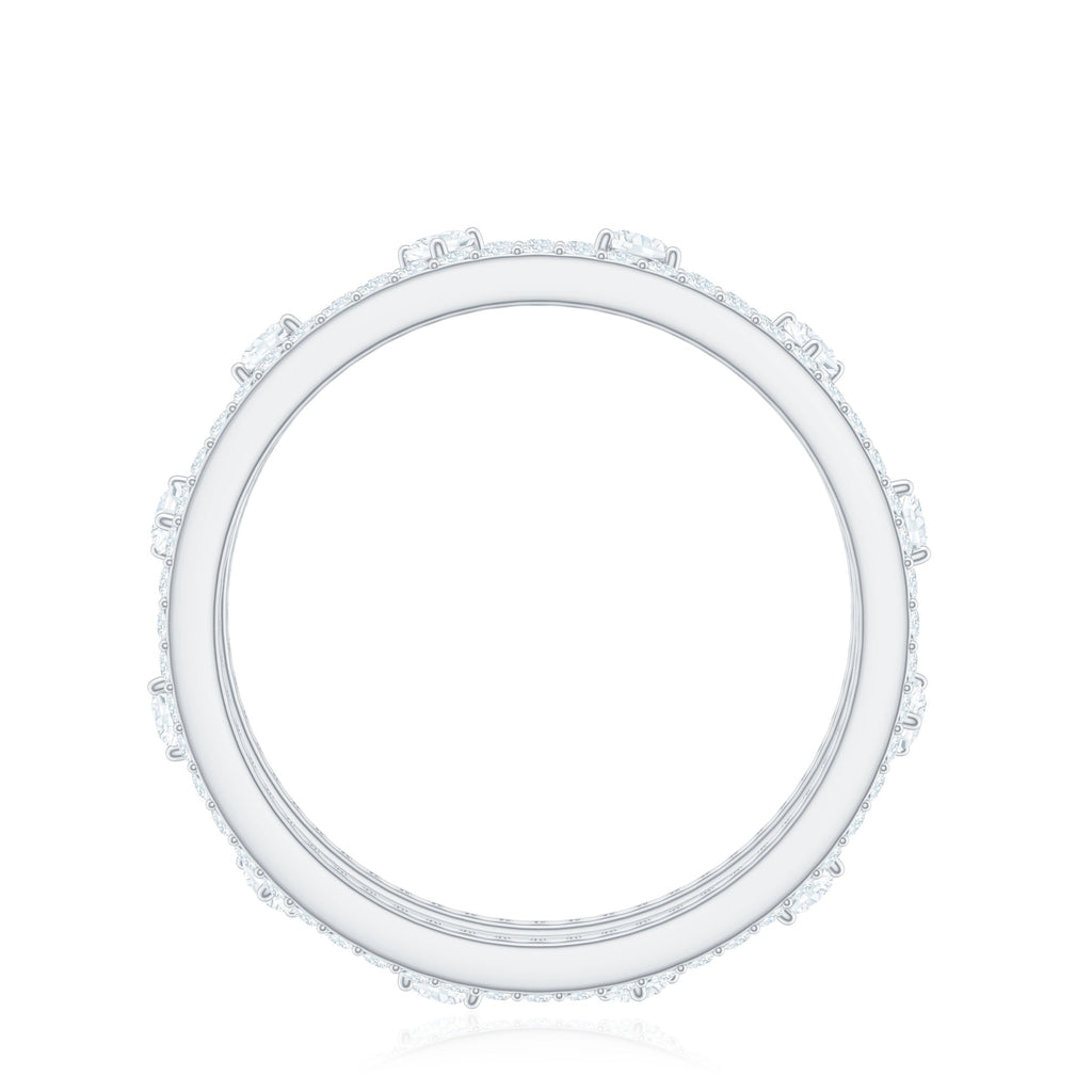 Certified Moissanite Wedding Band