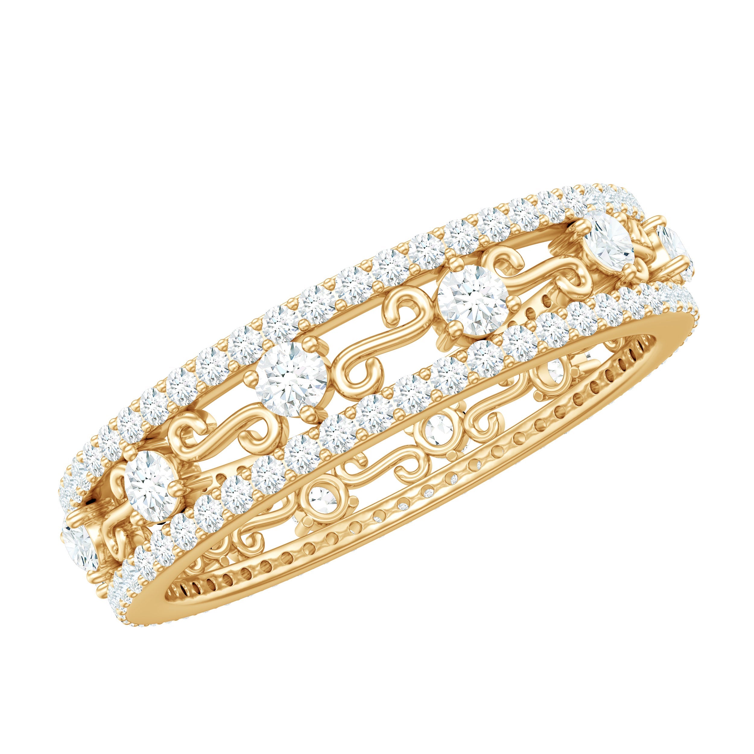 Certified Moissanite Wedding Band | Rings | Wiccan Center