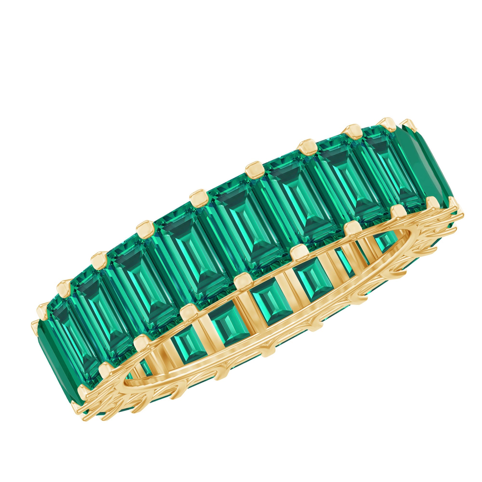 Certified Lab Created Emerald Full Eternity Ring | Rings | Wiccan Center