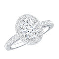 Brilliant Cut Moissanite Classic Engagement Ring with Halo