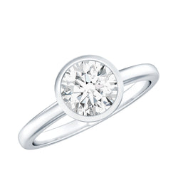 1.3 CT Moissanite Bezel Set Engagement Ring For Women | Rings | Wiccan Center