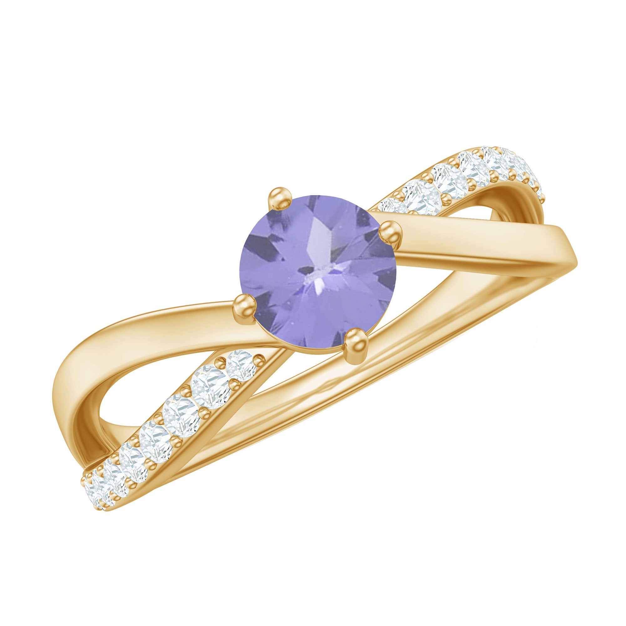 Certified Tanzanite Infinity Proposal Ring with Diamond | Rings | Wiccan Center