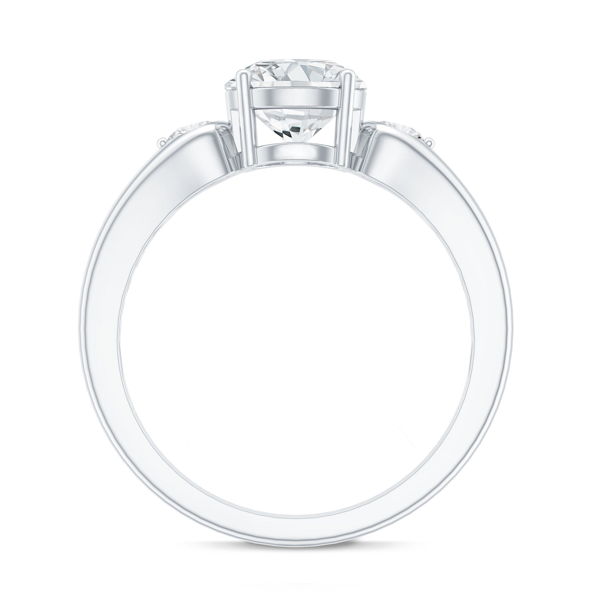 Certified 1.3 Carat Moissanite Promise Engagement Ring