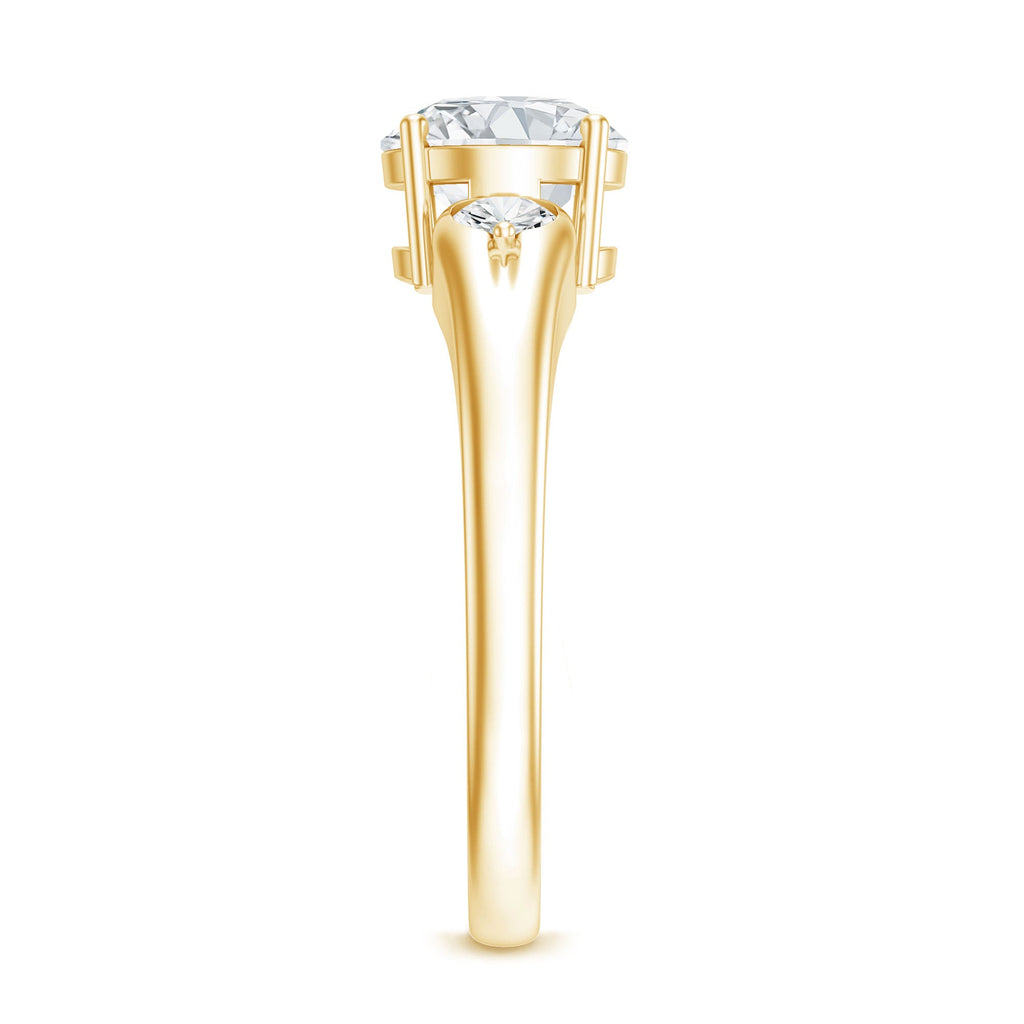 Certified 1.3 Carat Moissanite Promise Engagement Ring