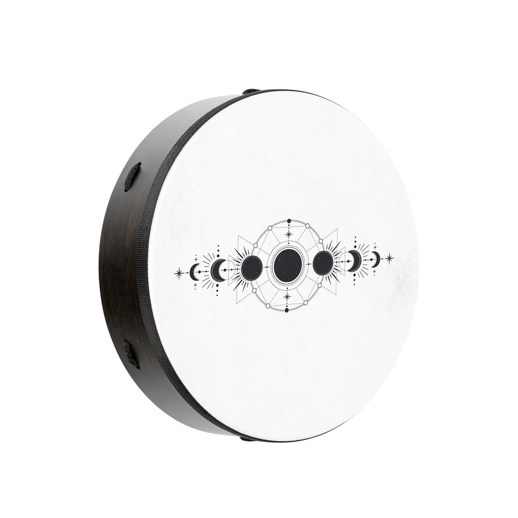 14" Ritual Drum, Moon Phases, True Feel Synthetic Head | | Wiccan Center