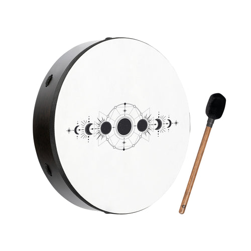 16" Ritual Drum, Moon Phases, True Feel Synthetic Head | | Wiccan Center