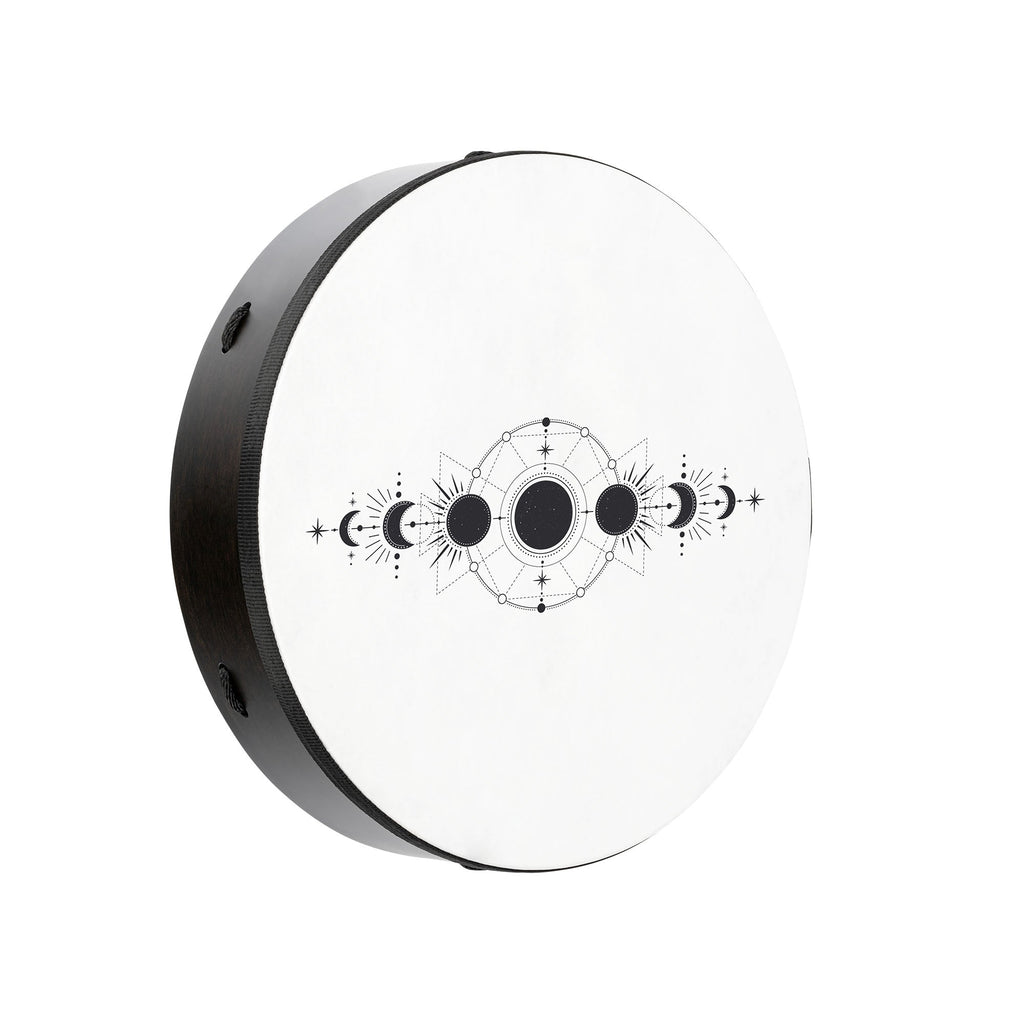 16" Ritual Drum, Moon Phases, True Feel Synthetic Head | | Wiccan Center