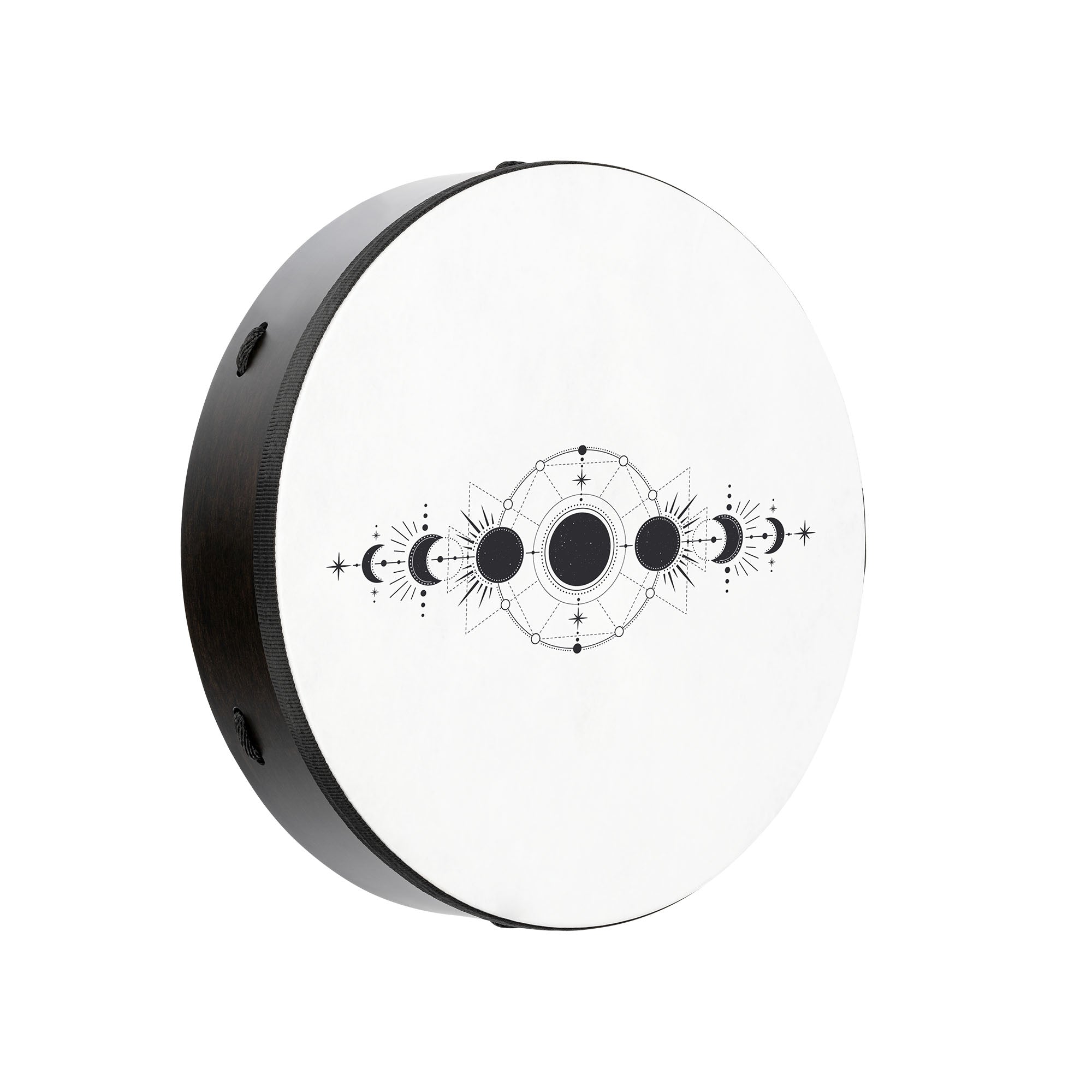 16" Ritual Drum, Moon Phases, True Feel Synthetic Head | | Wiccan Center