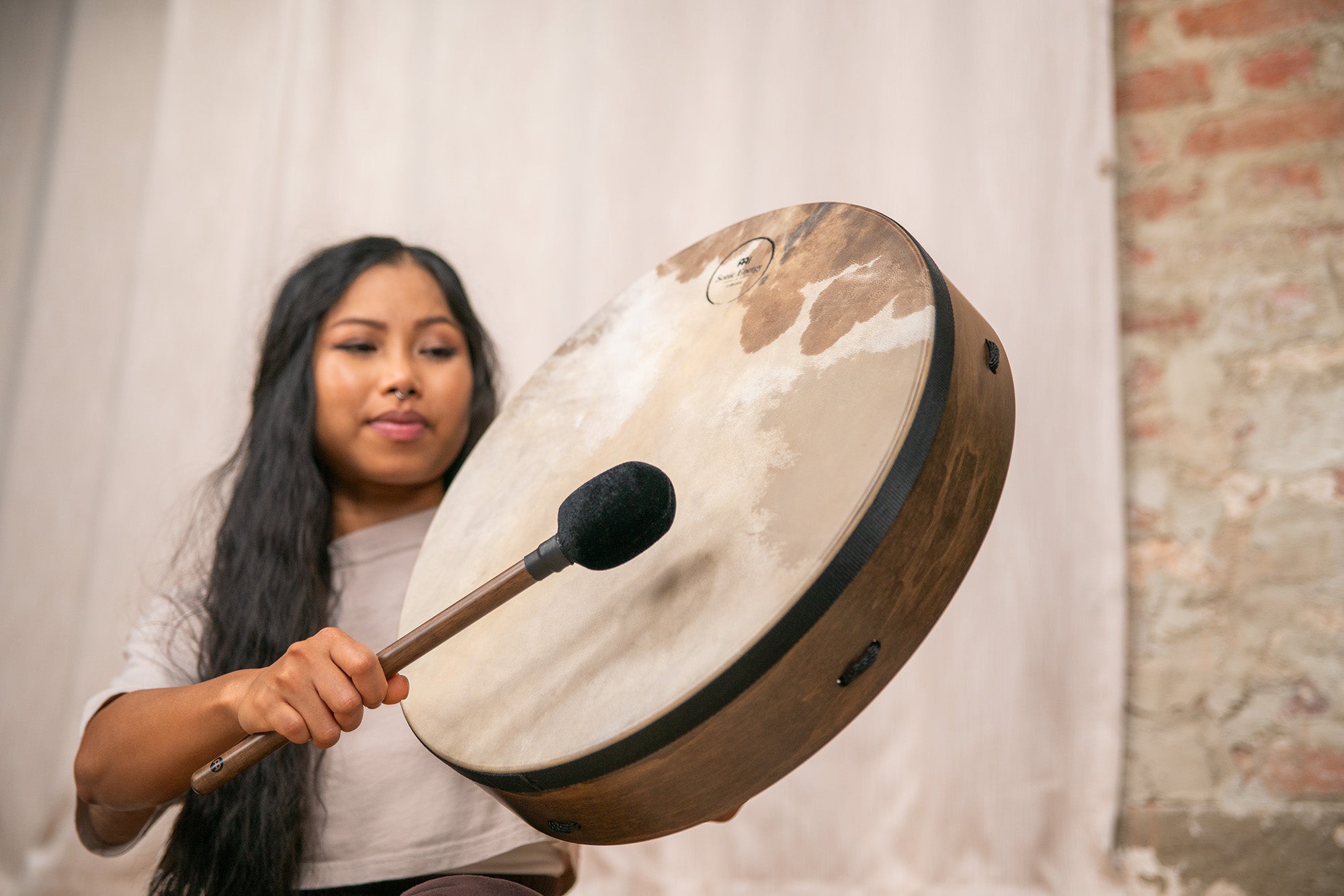 18" Ritual Drum, Goat Head | | Wiccan Center