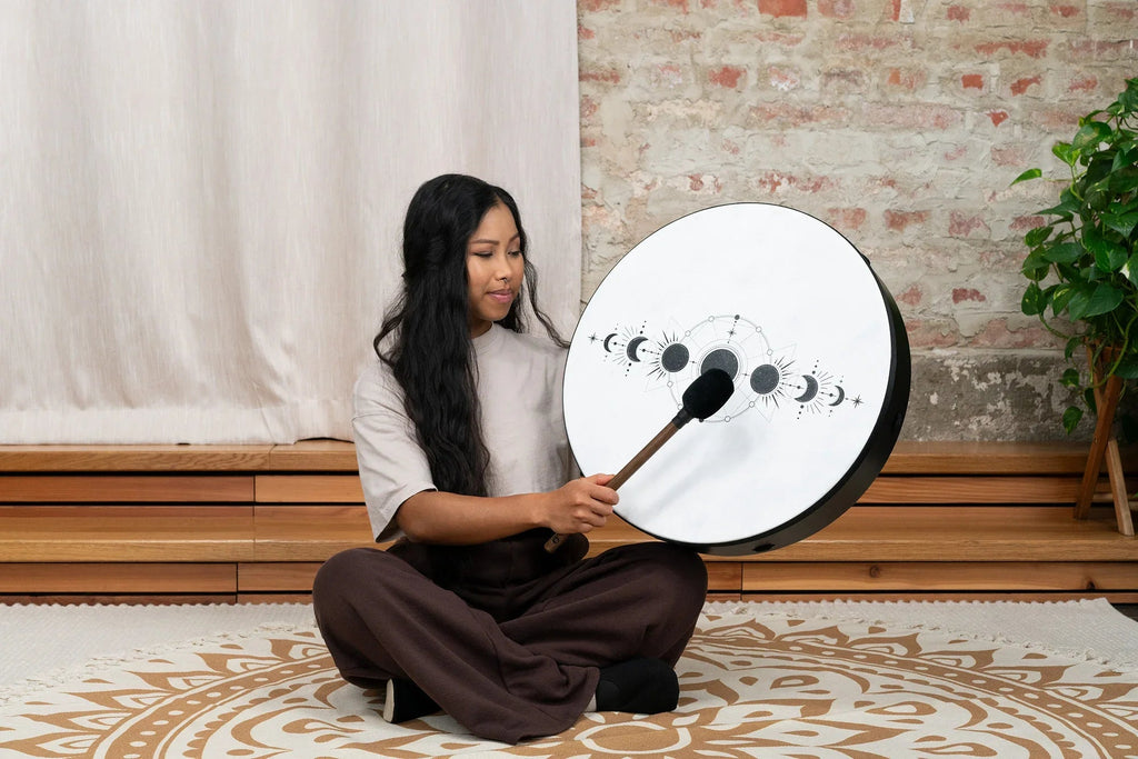20" Ritual Drum, Moon Phases, True Feel Synthetic Head | | Wiccan Center