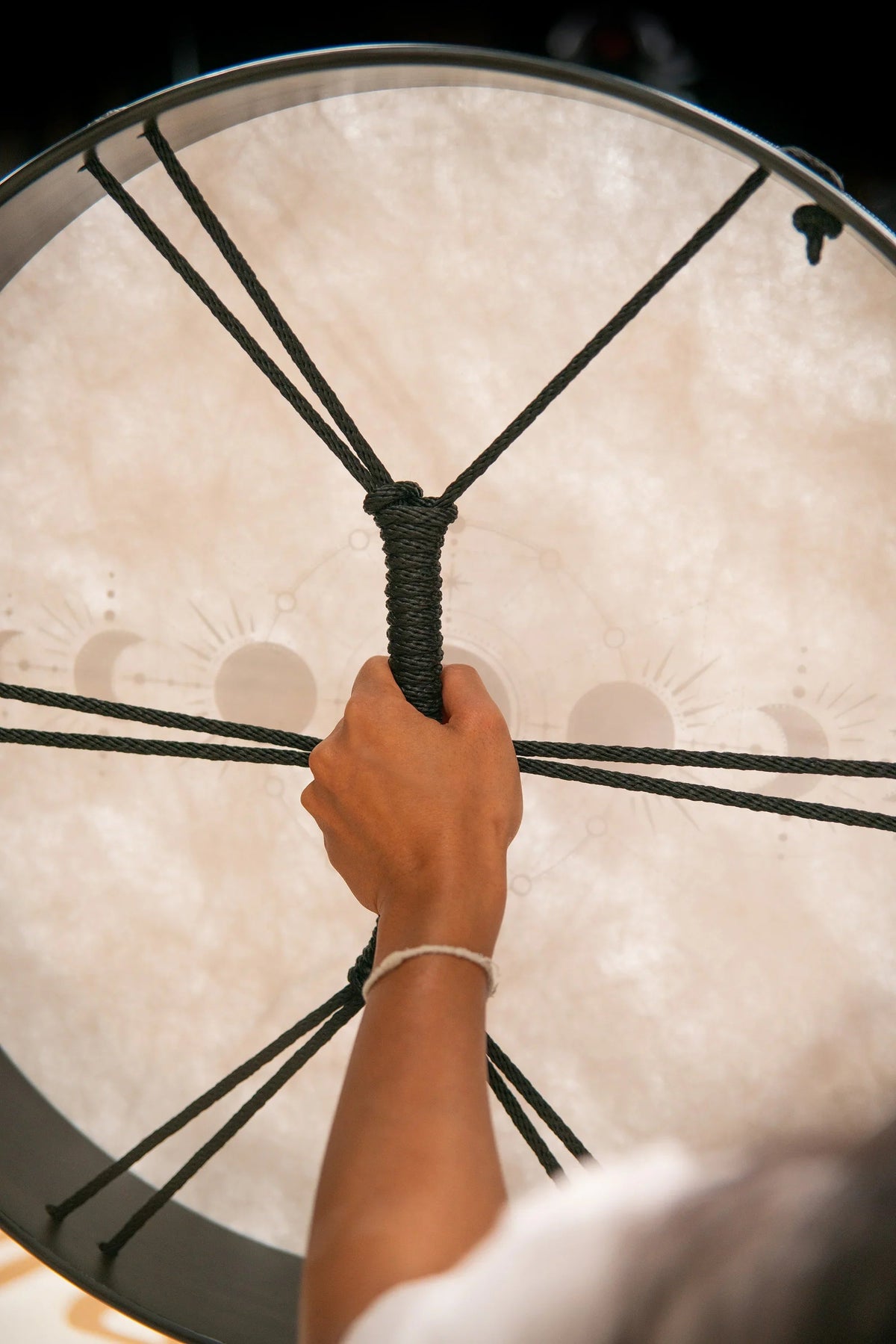 20" Ritual Drum, Moon Phases, True Feel Synthetic Head | | Wiccan Center