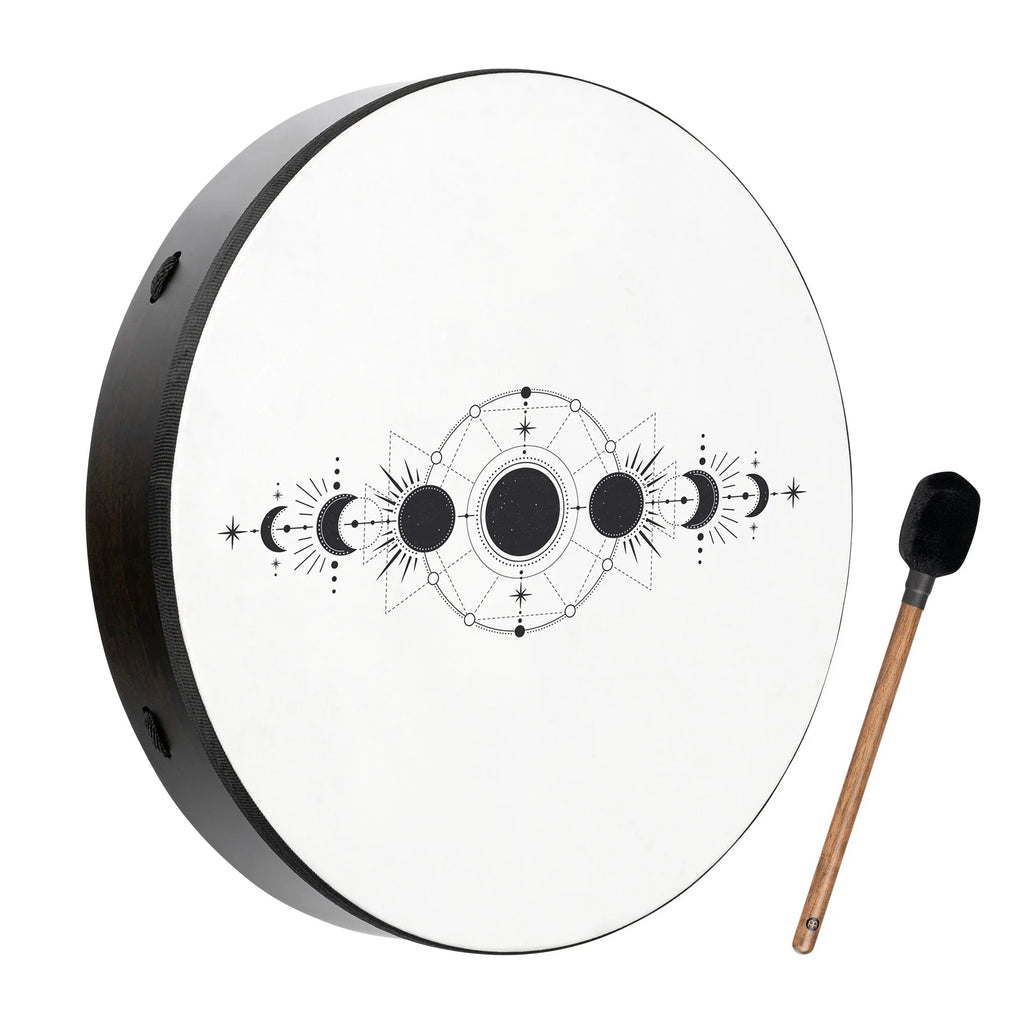 20" Ritual Drum, Moon Phases, True Feel Synthetic Head | | Wiccan Center