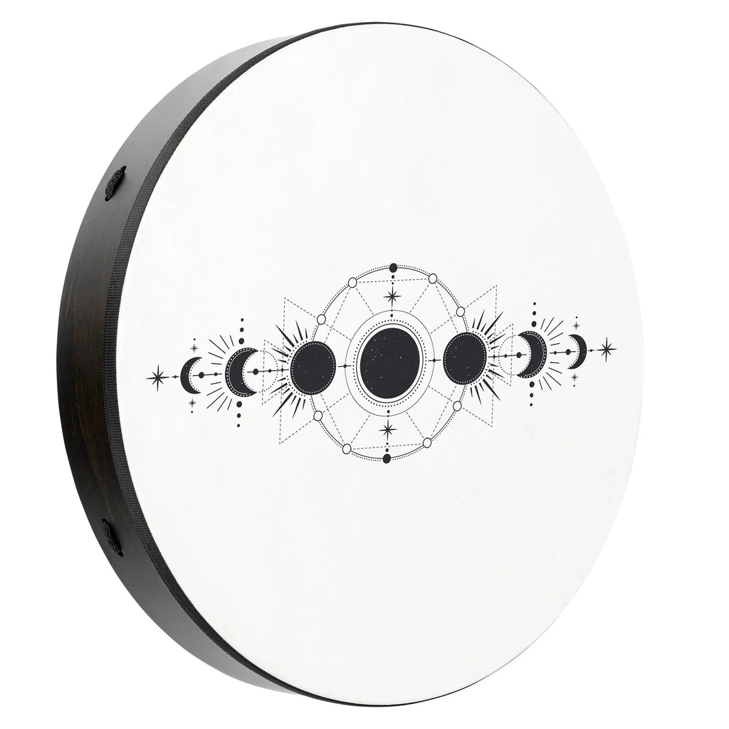 22" Ritual Drum, Moon Phases, True Feel Synthetic Head | | Wiccan Center