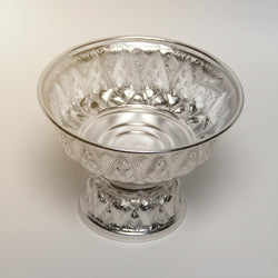 Aluminum Offering Bowl Silver Finish | Bowl with stand | Wiccan Center