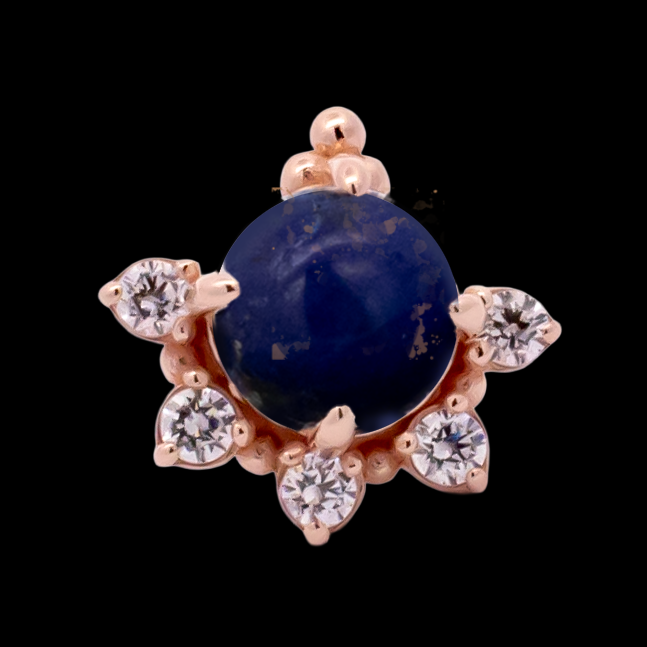 Lunara - 14kt Gold Threadless End | Body Jewelry | Wiccan Center