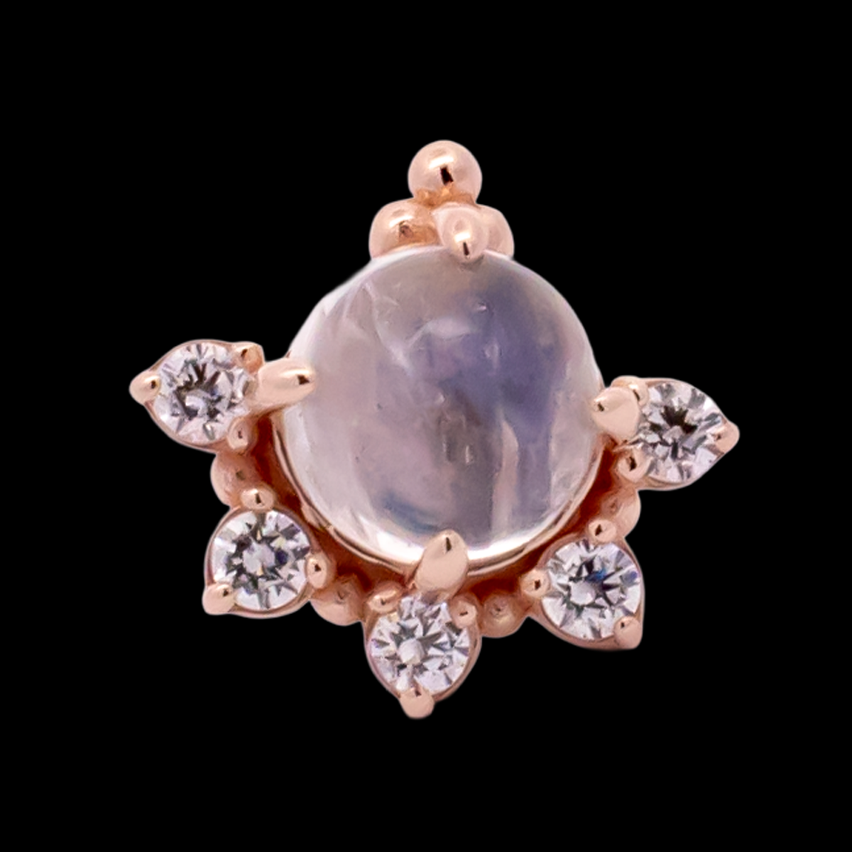Lunara - 14kt Gold Threadless End | Body Jewelry | Wiccan Center