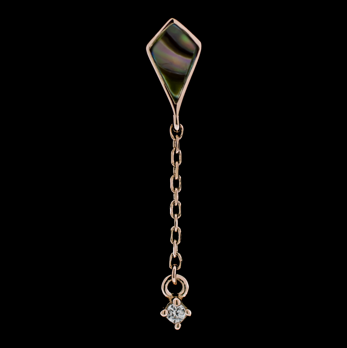 Luminara- 14KT Gold Threadless End | Threadless End | Wiccan Center
