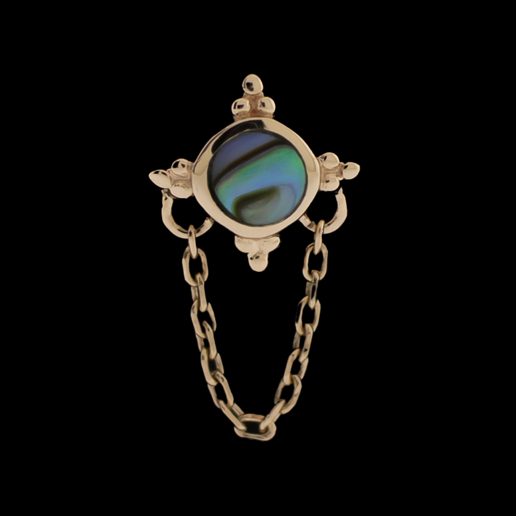 Opulenza- 14KT Gold Threadless End | Body Jewelry | Wiccan Center