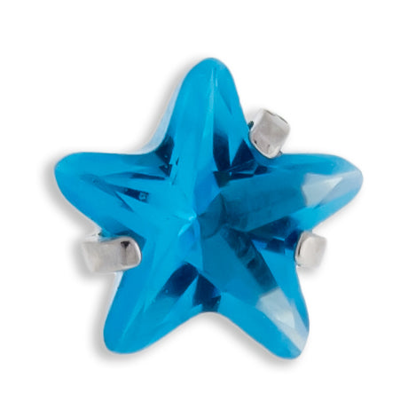 16G/18G Steel Internally Threaded End- Gem Star | Body Jewelry | Wiccan Center