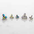 Steel Internally Threaded End - Premium Zirconia Trinity | Body Jewelry | Wiccan Center