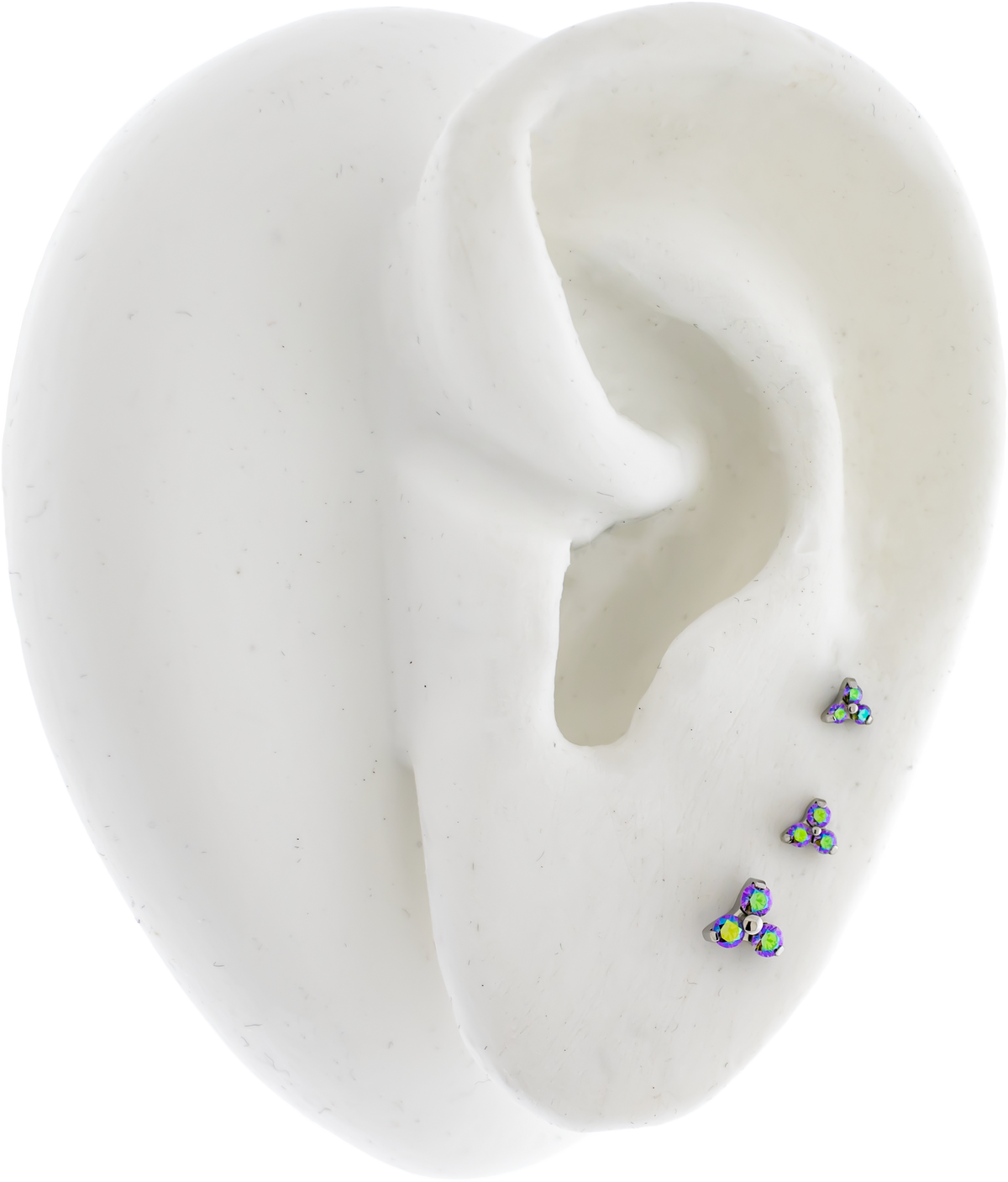 Steel Internally Threaded End - Premium Zirconia Trinity | Body Jewelry | Wiccan Center
