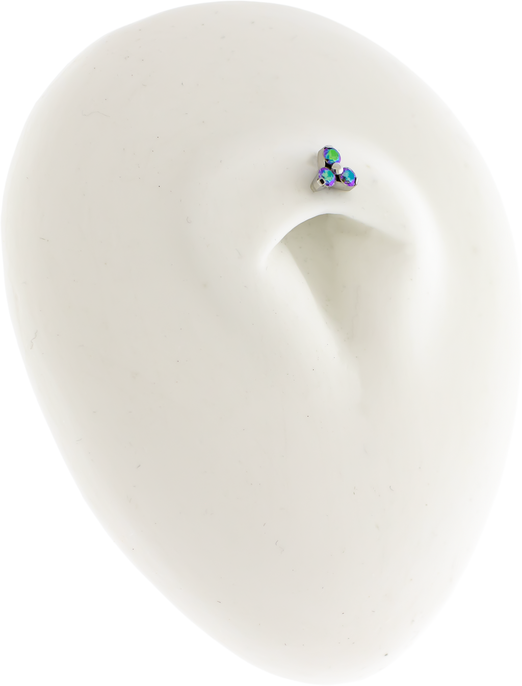 Steel Internally Threaded End - Premium Zirconia Trinity | Body Jewelry | Wiccan Center