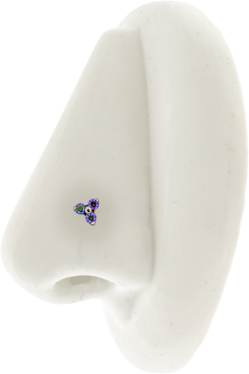 Steel Internally Threaded End - Premium Zirconia Trinity | Body Jewelry | Wiccan Center