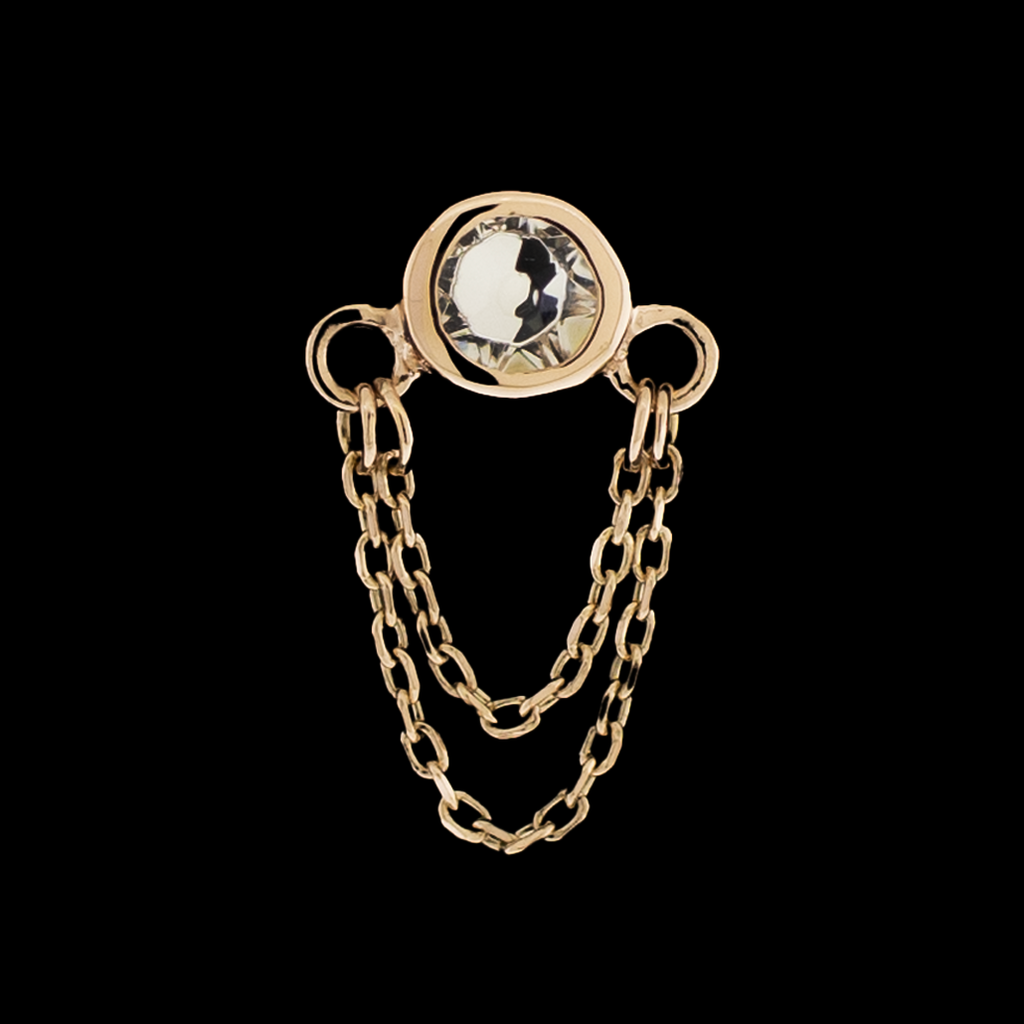 Loren -14Kt Gold Threadless End | Body Jewelry | Wiccan Center