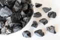Black Tourmaline Rough Rocks (Causing Physical Ailments and Emotional Distress) | Rough Chunks | Wiccan Center