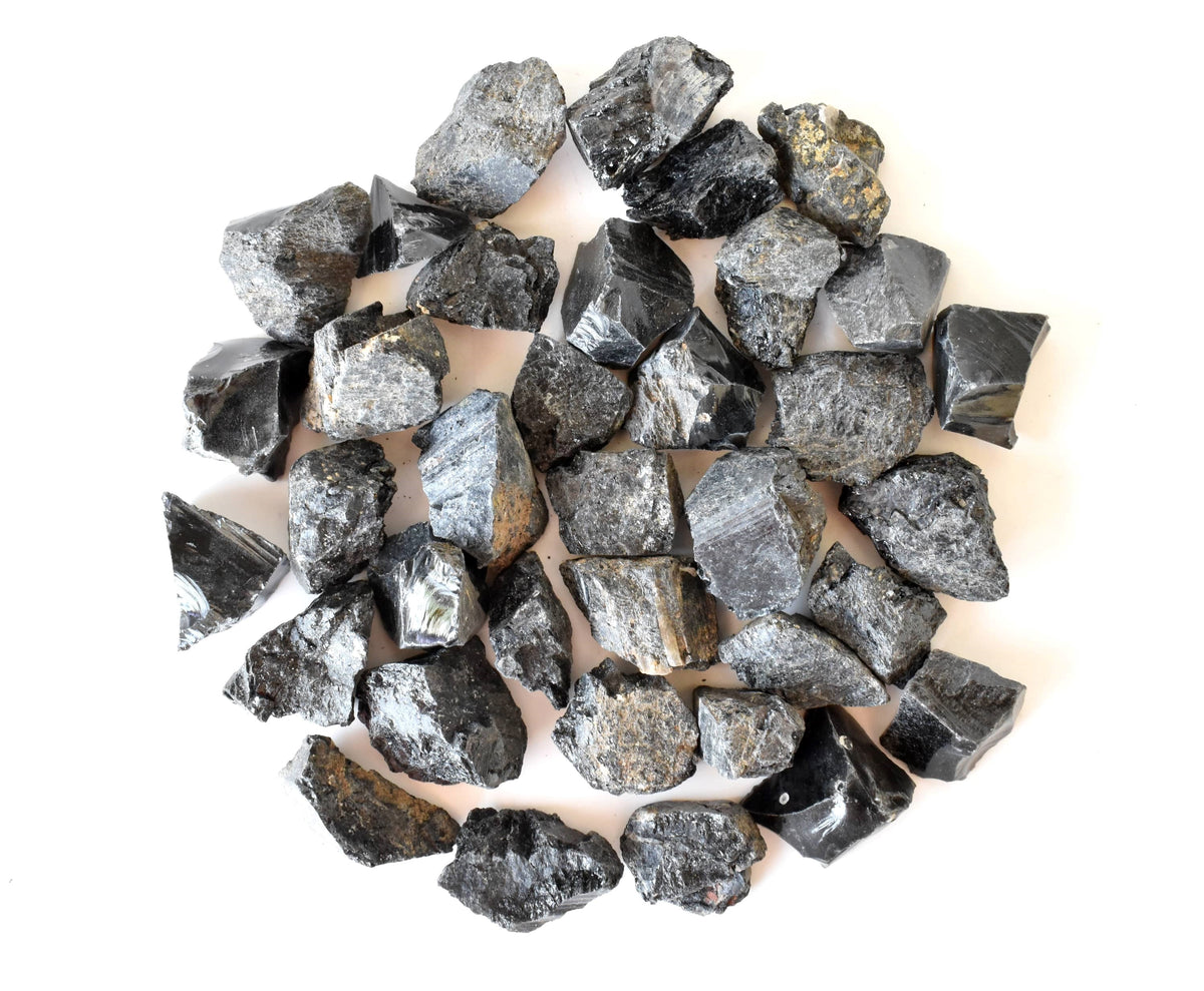 Black Tourmaline Rough Rocks (Causing Physical Ailments and Emotional Distress) | Rough Chunks | Wiccan Center