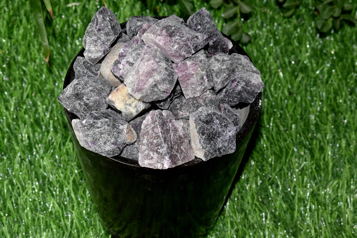 Purple Fluorite Rough Natural Stones 1 inch Purple Fluorite Raw Stones, Raw Crystal Chunks in pack size 4oz, 1/2lb, 1lb. | Rough Chunks | Wiccan Center