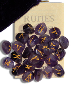 Amethyst Gemstone Runes | Rune Stones | Wiccan Center