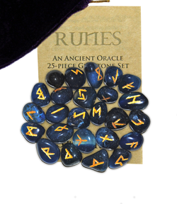 Blue Onyx Gemstone Runes | Rune Stones | Wiccan Center