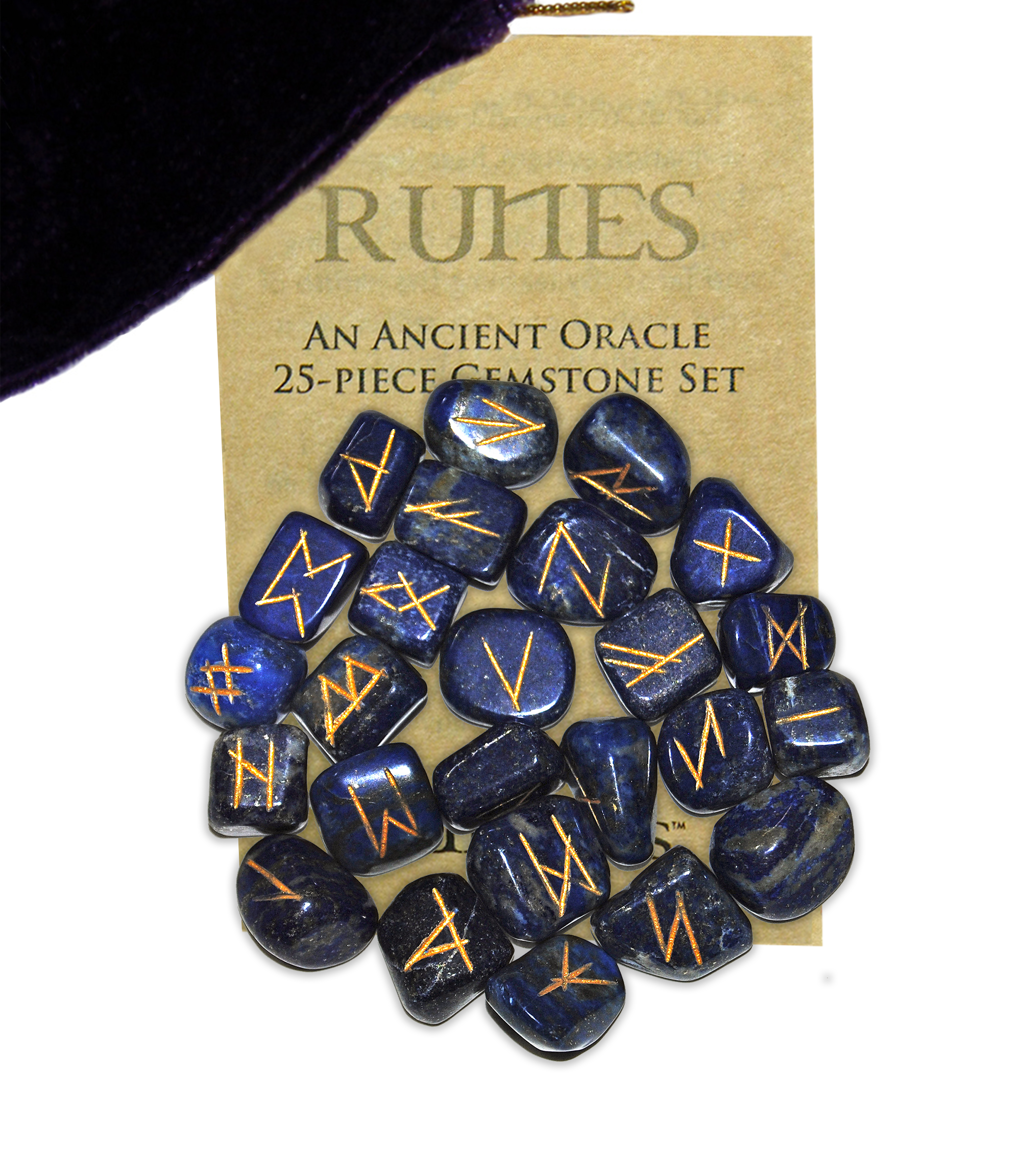 Lapis Gemstone Runes | Rune Stones | Wiccan Center