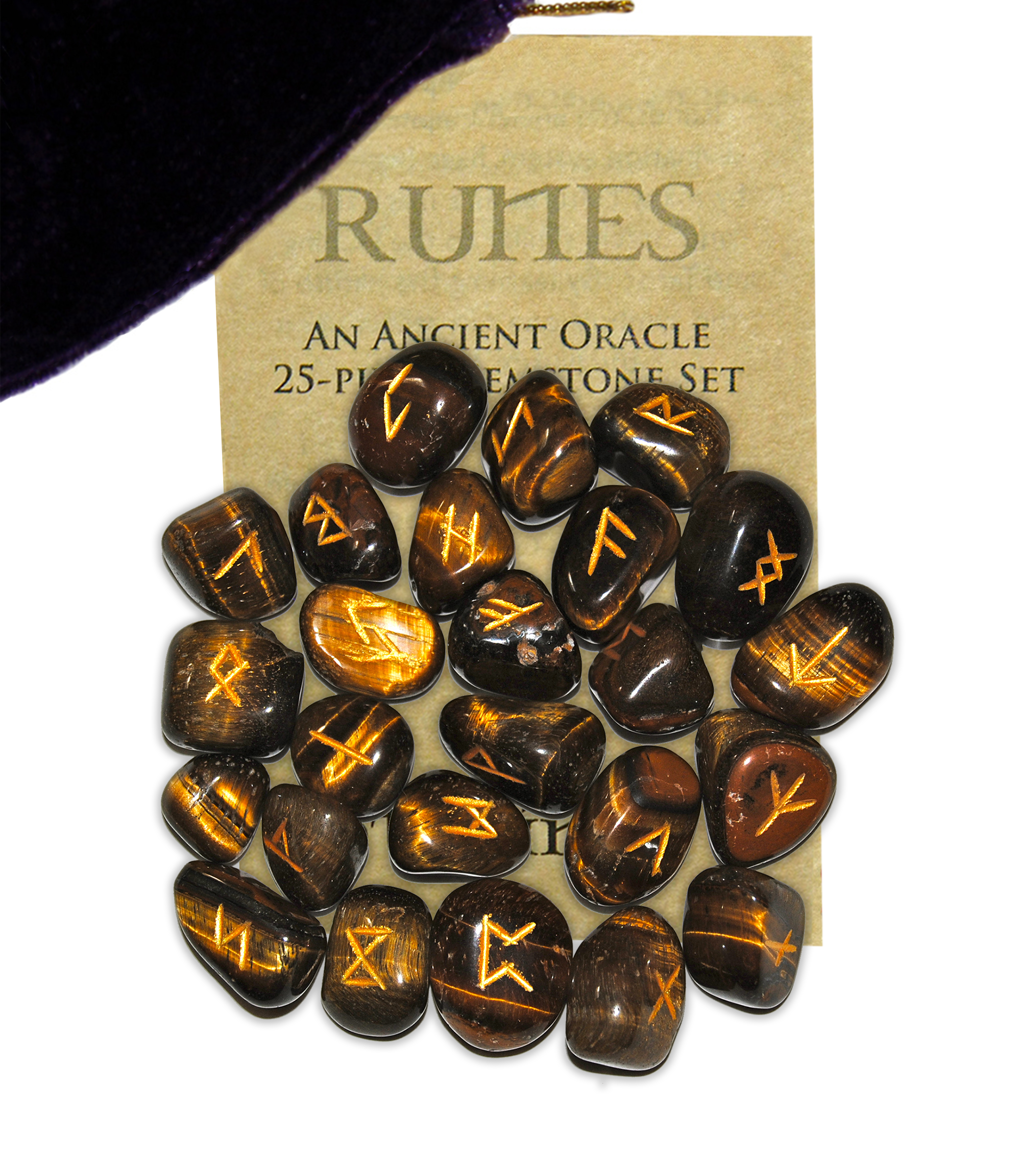 Tiger Eye Gemstone Runes | Rune Stones | Wiccan Center