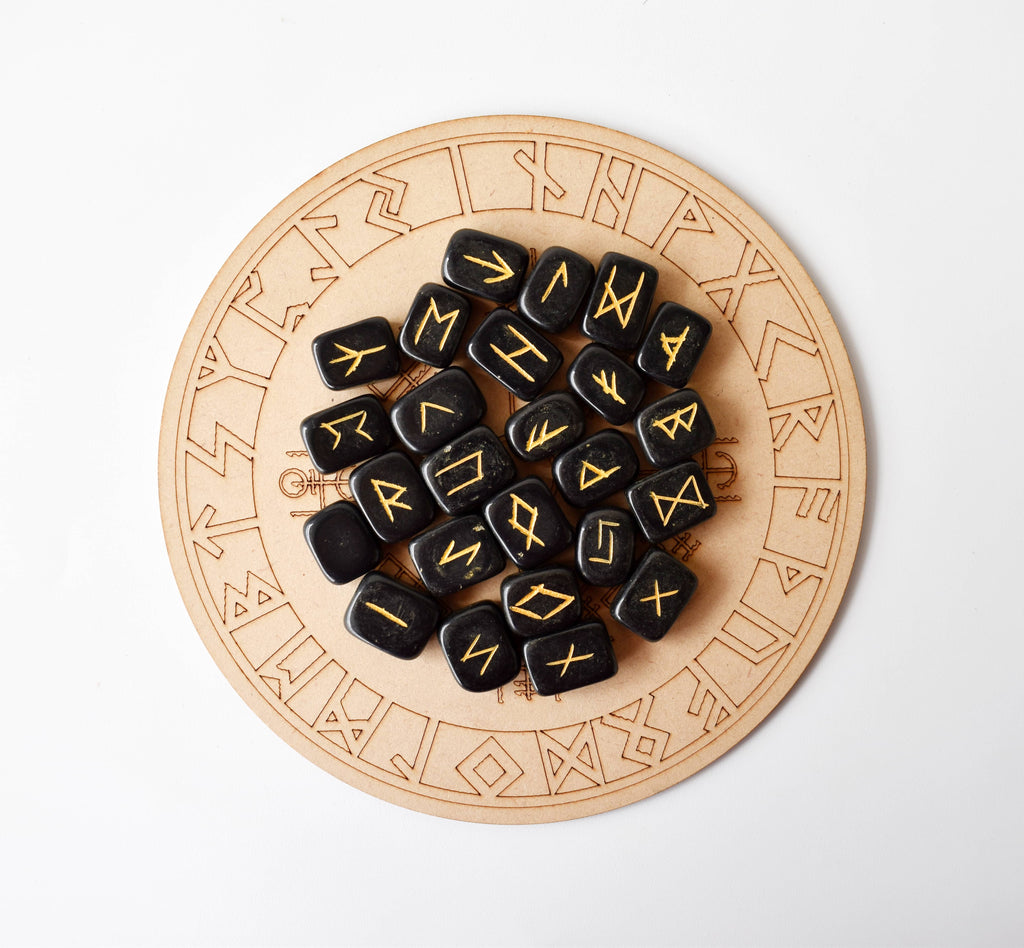 Black Jasper Rune Set (Grounding  and Manifestations)