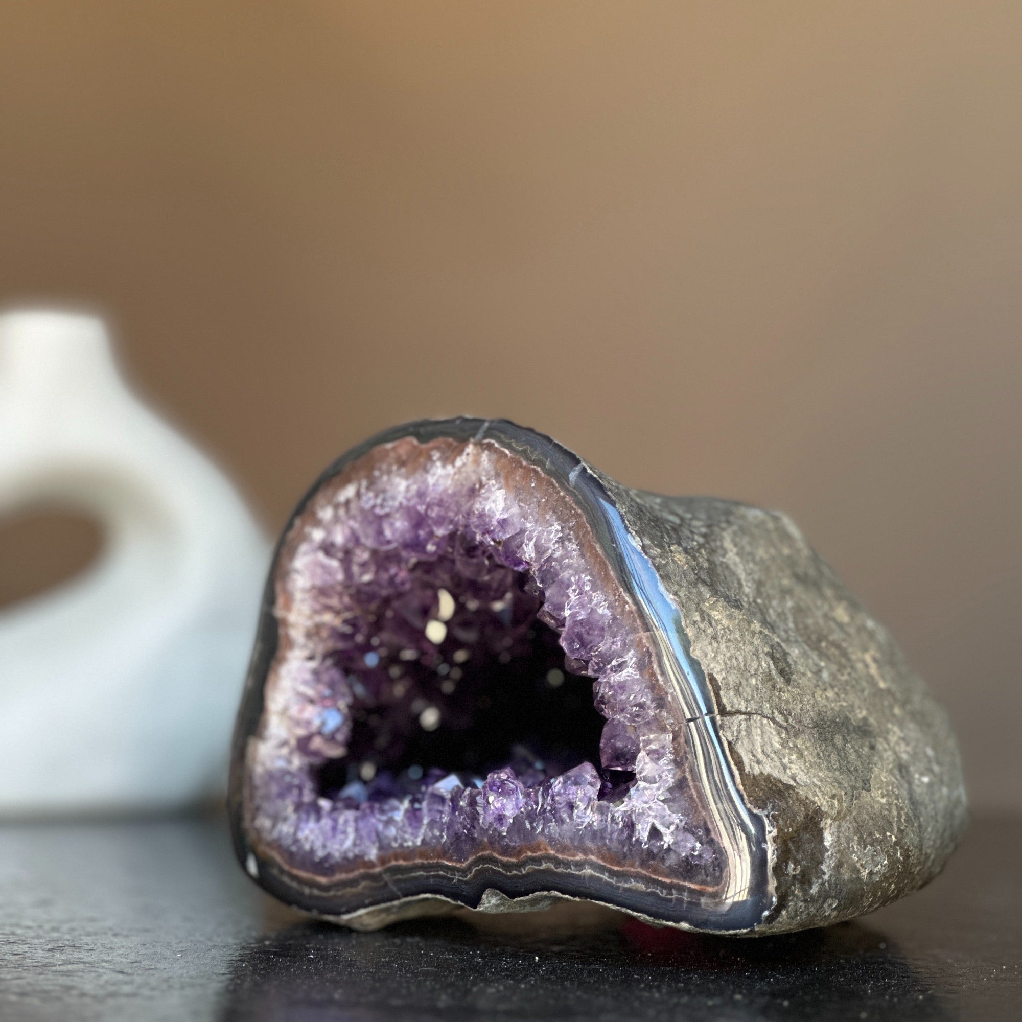 Rare Find Natural Amethyst Geode Centerpiece Bowl | Centerpieces | Wiccan Center