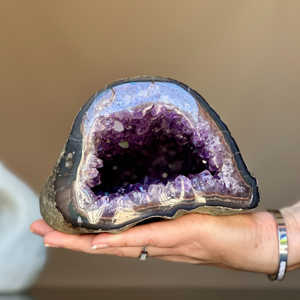 Rare Find Natural Amethyst Geode Centerpiece Bowl | Centerpieces | Wiccan Center