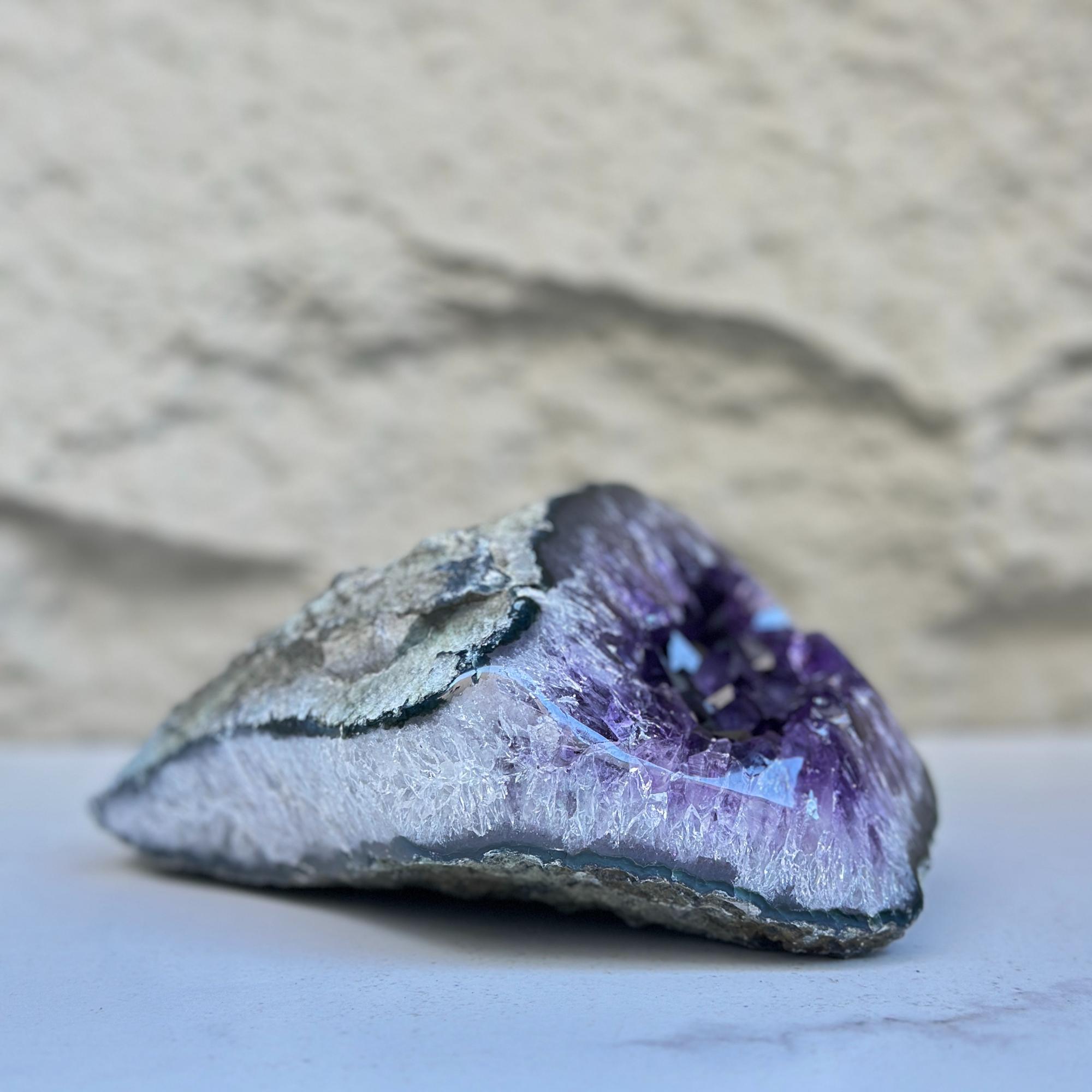 Rare Uruguayan Amethyst Geode With Shiny Crystals | Unique find for collectors | Amethyst Geodes | Wiccan Center
