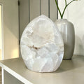 Rare White Quartz Crystal With Calcite & Agate | Rocks & Geodes | Wiccan Center